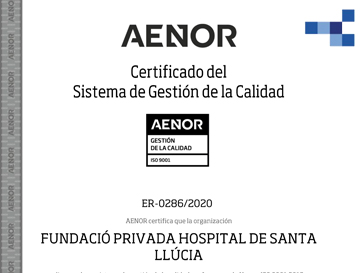 Certificat Sistema de Gestió de la Qualitat