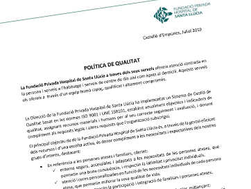 Política de Qualitat
